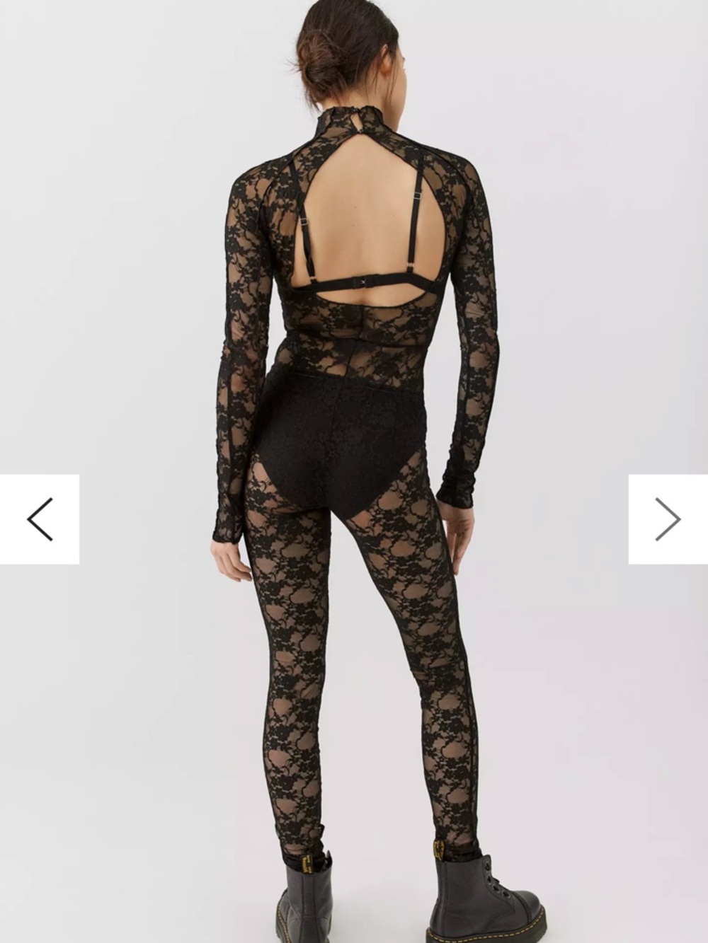 Urban Outfitters Black Lace Sheer Jumpsuit - Picture 5 of 10